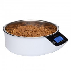 GAMELLE INOX POUR CHIEN AVEC PESÉE INTEGRÉE 1.8 LITRE (800 grs croquettes environ)