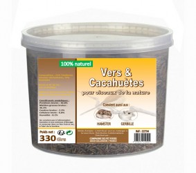 VERS ET CACAHUETES POUR OISEAUX DE LA NATURE (déshydratés)