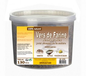 VERS DE FARINE POUR TORTUE DE TERRE SEAU 130 GRS