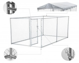 ENCLOS POUR CHEVRES NAINES EN METAL AVEC TOIT