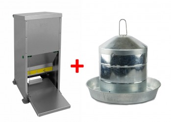 ABREUVOIR POULE GALVA + MANGEOIRE POULE ANTI NUISIBLE
