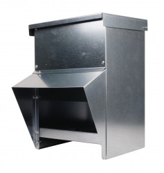MANGEOIRE POULES/VOLAILLE GALVANISÉE AVEC AUVENT ANTI PLUIE 8 KG