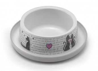GAMELLE POUR CHAT ''CATS IN LOVE'' AVEC IMPRESSION