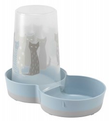DISTRIBUTEUR CROQUETTES & EAU POUR CHAT ''CAT DREAMS'' AVEC IMPRESSION
