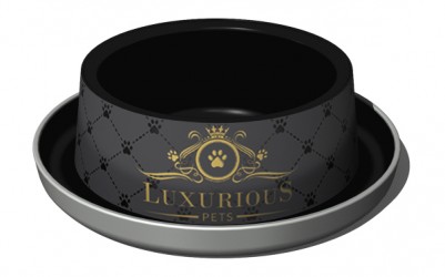GAMELLE POUR CHIEN ''LUXURIOUS'' AVEC IMPRESSION