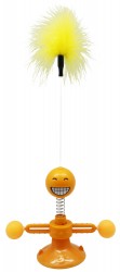 JOUET POUR CHAT SUR VENTOUSE ''SMILEY'' AVEC BRAS TOURNIQUET