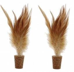 JOUET POUR CHAT 2 BOUCHONS & PLUMES