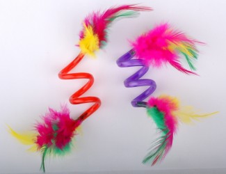 JOUET CHAT RESSORT + PLUMES