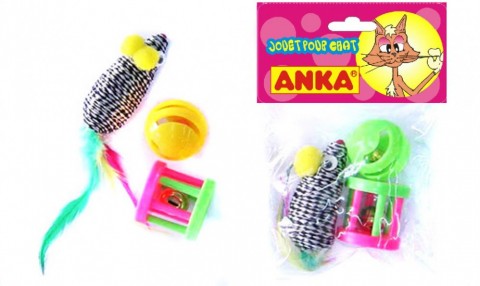 JOUET CHAT PACK 3 PIECES