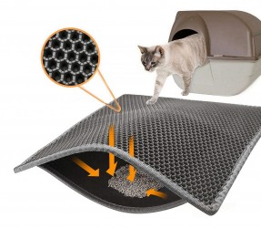 TAPIS SORTIE BAC LITIERE CHAT OU MAISON TOILETTE CHAT