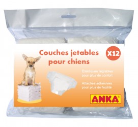 12 COUCHES CHIEN JETABLES TAILLE S
