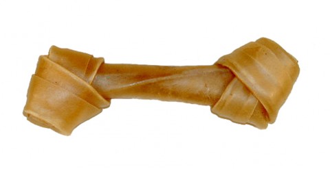 OS POUR CHIEN NOUE 11.5 CM EN PEAU DE BUFFLE