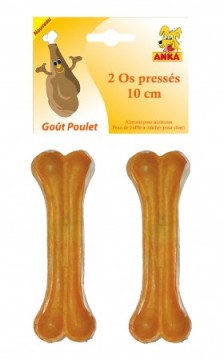 OS PRESSE POUR CHIEN EN PEAU DE BUFFLE GOÛT POULET