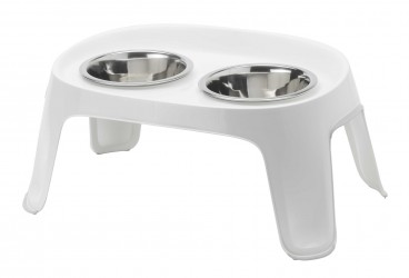 SUPPORT DE GAMELLES ''SKYBAR SMALL'' + 2 GAMELLES INOX 0.85 LITRES