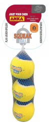 JOUET POUR CHIEN BALLE TENNIS AVEC ORGANE SONORE ''SQUEAK BALL''