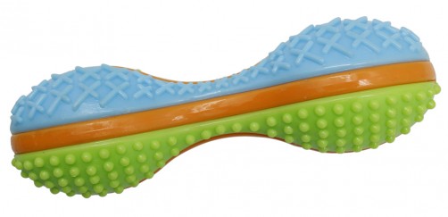 JOUET POUR CHIEN HALTERE CAOUCHOUC PLEIN MULTI TEXTURE