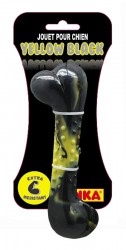 JOUET POUR CHIEN CAOUTCHOUC PLEIN ''YELLOW & BLACK''