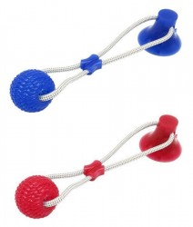 JOUET POUR CHIEN TRACTION CORDE AVEC VENTOUSE ''TRACKS''