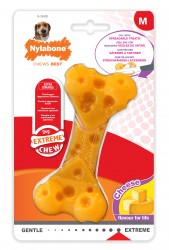 JOUET POUR CHIEN NYLABONE CHEESE BONE GOUT FROMAGE