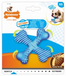 JOUET POUR CHIOT NYLABONE TEETHING AU BOEUF