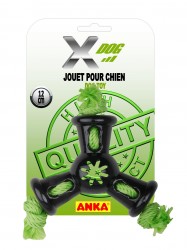 JOUET POUR CHIEN CAOUTCHOUC XDOG 2 EN 1