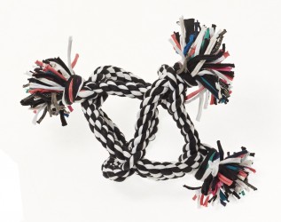 JOUET POUR CHIEN FLING BALL ''BLACKIE WHITIE''