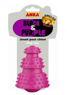 JOUET POUR CHIEN PYRAMIDE CAOUTCHOUC AVEC GRELOT