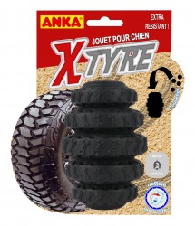 JOUET POUR CHIEN EN CAOUTCHOUC EXTRA RESISTANT ''XTIRE''