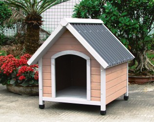 NICHE POUR CHIEN VILLA SMALL AVEC TOIT PVC 100% SAPIN DE FINLANDE