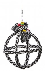 BOULE CORDE A SUSPENDRE POUR PERROQUETS