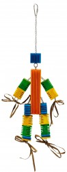 JOUET OISEAU BRIQUES DE BOIS COULEUR