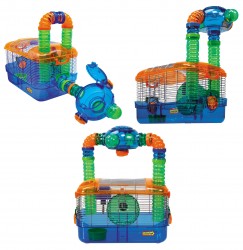CAGE HAMSTER, SOURIS, GERBILLE TRIPLE PLAY HABITAT