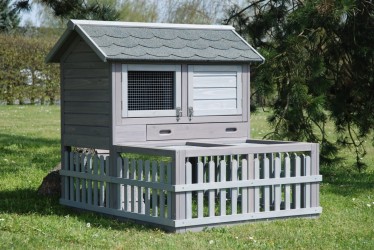 CAGE COCHON D'INDE EN BOIS ''VILLAGE'' 100% SAPIN DE FINLANDE