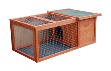 CAGE BOIS AU SOL POUR LAPINS/COCHONS D'INDE 100% SAPIN DE FINLANDE
