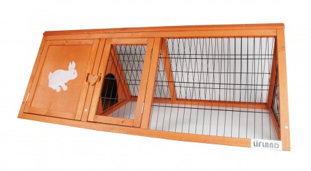 CAGE BOIS LAPIN et COCHON D'INDE ''TRIANGLE'' 100% SAPIN DE FINLANDE