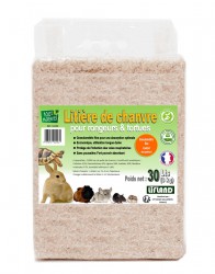 LITIERE DE CHANVRE POUR RONGEURS 30 LITRES (3 kg)