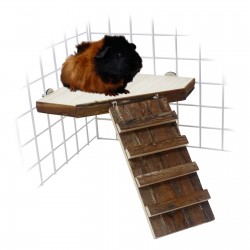 PLATEFORME POUR CAGE COCHON D'INDE, ECUREUIL, CHINCHILLA AVEC RAMPE D'ACCES