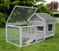 CAGE COCHON D'INDE BOIS ''ANIMALS COTTAGE'' GRIS 100% SAPIN DE FINLANDE