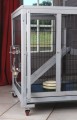 CAGE CLAPIER LAPIN D’INTÉRIEUR SUR ROUES ''RESTLAND'' 100% SAPIN DE FINLANDE