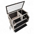CAGE CLAPIER LAPIN D'INTERIEUR SUR ROUES ''HUTCHLAND'' 100% SAPIN DE FINLANDE