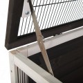 CAGE CLAPIER LAPIN D'INTERIEUR SUR ROUES ''HUTCHLAND'' 100% SAPIN DE FINLANDE