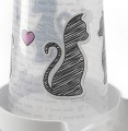 DISTRIBUTEUR CROQUETTES & EAU POUR CHAT ''CATS IN LOVE'' AVEC IMPRESSION
