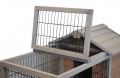 CAGE LAPIN INTERIEUR/EXTERIEUR SUR ROUES 100% SAPIN DE FINLANDE ''DUNLAND'' 