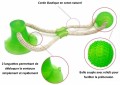 JOUET POUR CHIEN TRACTION CORDE AVEC VENTOUSE ''TRACKS''